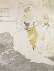 Woman in a Corset, from Elles