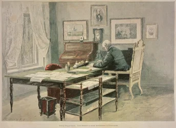 Prince Bismarck in his study at Friedrichsruh