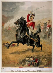 The Charge of the 1st Life Guards at Waterloo, Published c.1890