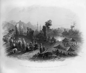 Hadji Mecca Pilgrims Encamped Near Antioch, on the Banks of the Orontes, Turkey
