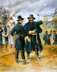 General Burnside (1824-81) at The Battle of Fredericksburg