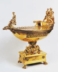 Vermeil ship which belonged to Empress Josephine de Beauharnais-Bonaparte, ca 1804, made by Henry Auguste