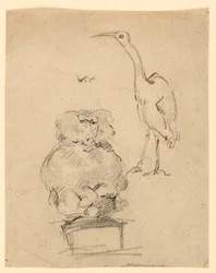 Studies of a Heron and a Monkey