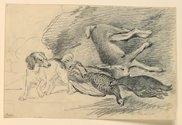 Study of a Dog Beside Killed Game