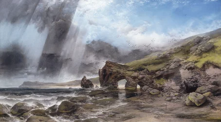 A Rocky Coastline at Padstow, Cornwall