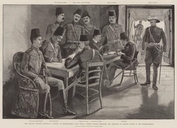 The Advance towards Dongola, a Council at Headquarters, Wady Halfa, Captain Watson reporting the Discovery of Dervish Tracks in the Neighbourhood