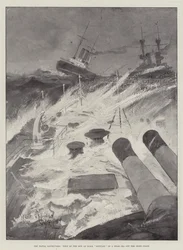 The Naval Manoeuvres, View of the Bow of HMS Repulse in a Head Sea off the Irish Coast