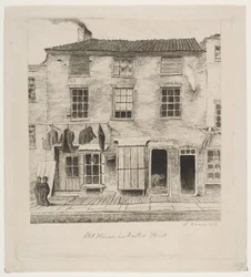 Old House in Rector Street from Scenes of Old New York