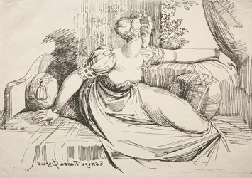 Specimens of Polyautography: Woman on a Sofa