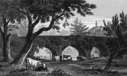 Eltham Bridge, Kent, Engraved by Henry Adlard