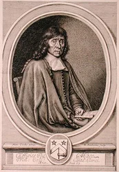 Portrait of Thomas Mace engraved by William Faithorne