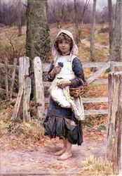 Girl holding a flower