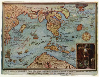 An Imaginary Map of America, 1500