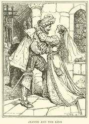 Jeanne and the King (Engraving)