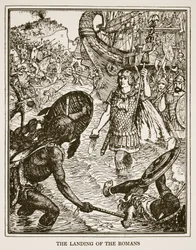 The Landing of the Romans, Illustration from 