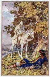 The Man on the White Horse Comes to Heal St Cuthbert