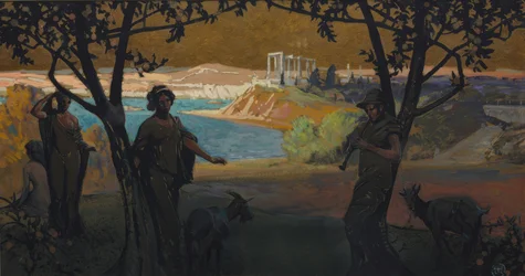 Mural Sketch, Pastoral Study, No. 1