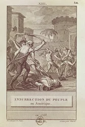 Insurrection of the American People in 1768, engraved by David