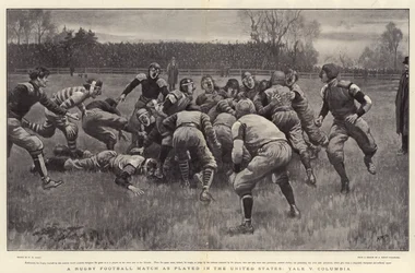 A Rugby Football Match as played in the United States, Yale v Columbia