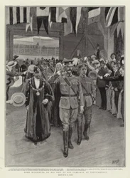 Lord Kitchener on his Way to his Carriage at Southampton