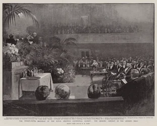 The Twenty-Fifth Birthday of the Royal Amateur Orchestral Society, the Smoking Concert in the Queen