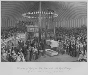 Ceremony of Laying the First Stone of the New Royal Exchange, c1842