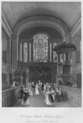 St. Georges Church, Hanover Square. Celebration of a Noble Marriage, c1841
