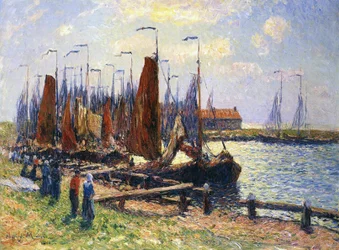 The Port of Volendam, Holland, 1900