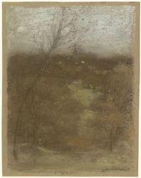 View of a Valley with a Stream