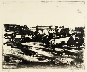 Hilly Landscape with Houses