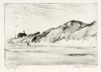 Coastal Landscape with House and Person