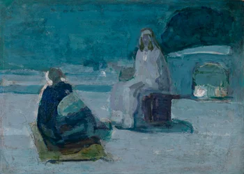 Study for Christ and Nicodemus on a Rooftop, ca. 1923