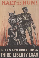 Halt the Hun! Buy US Government Bonds, Third Liberty Loan, c.1918