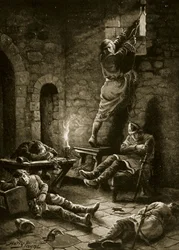 The escape of Ralph Flambard from the Tower, illustration from 