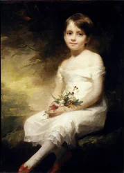 Portrait of Nancy Graham or Little Girl Holding Flowers