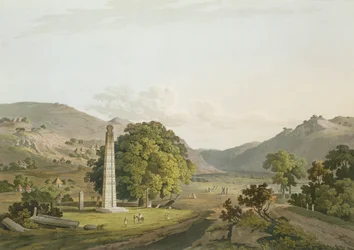 The Obelisk at Axum, engraved by Daniel Havell (1785-1826) 1809