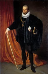 Portrait of Blaise de Montesquiou (1501-1577), lord of Montluc, marshal of France in 1575, lieutenant general of Guyenne, wearing the necklace of the Order of Saint Michael