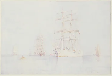 Moored Clippers, 1914