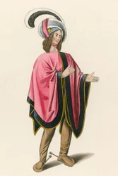 Figure, c.1480, from the British Museum, Royal MS 19 C VIII