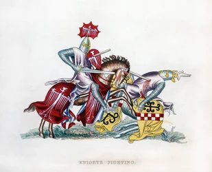 Knights fighting