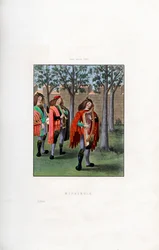 Minstrels, c1480, 1843