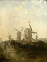Windmills on Nottingham Forest, 1847