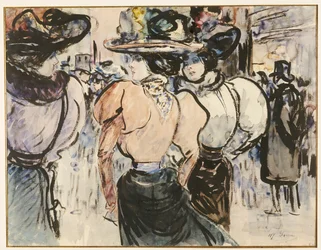 Elegant Ladies in the Street