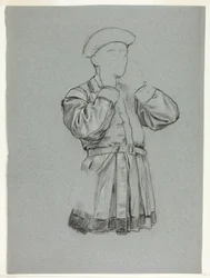 Unfinished Sketch of Man in Tunic