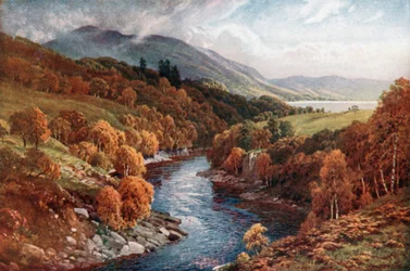 River Awe Flowing to Loch Etive, Argyllshire