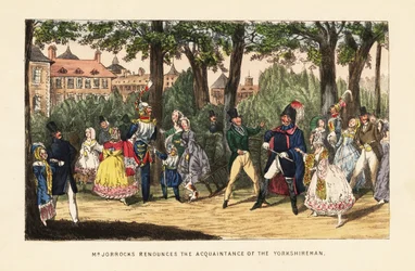 English Tourists Promenading in the Tuileries Garden, Paris