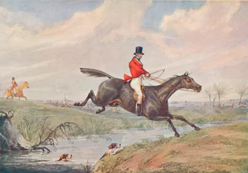 Fox Hunting: Leaping the Brook, 1906