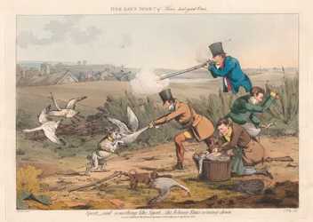 Set of six with printed wrapper and title page: Shooting, or One Day