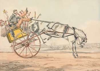 "Sporting Discoveries, or the Miseries of Driving..." You Discover that the Reins are Under His Tail