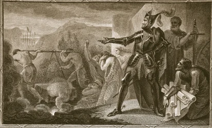 Edward I Removing the Stone from Scone, Engraved by Neagle, Illustration from David Hume